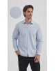1506238-02 Chemise effet vintage coupe confort - Bleu