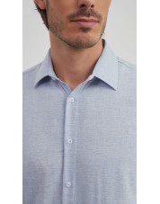 1506238-02 Chemise effet vintage coupe confort - Bleu
