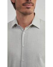 1506238-03 Chemise effet vintage coupe confort - Vert sauge