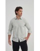 1506238-03 Chemise effet vintage coupe confort - Vert sauge