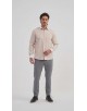 1506240-2 Chemise à rayures coupe confort - Beige
