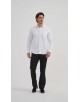 1506242-1 Chemise nid d'abeille coupe confort - Blanc