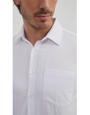 1506242-1 Chemise nid d'abeille coupe confort - Blanc