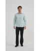 1506242-2 Chemise nid d'abeille coupe confort - Vert sauge