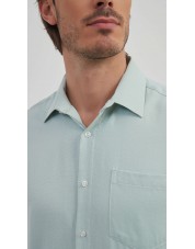 1506242-2 Chemise nid d'abeille coupe confort - Vert sauge