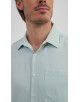 1506242-2 Chemise nid d'abeille coupe confort - Vert sauge