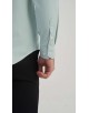 1506242-2 Chemise nid d'abeille coupe confort - Vert sauge