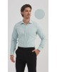 1506242-2 Chemise nid d'abeille coupe confort - Vert sauge