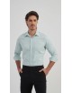 1506242-2 Chemise nid d'abeille coupe confort - Vert sauge