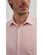 1506242-3 Chemise nid d'abeille coupe confort - Saumon