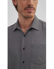 1506242-4 Chemise nid d'abeille coupe confort - Noir