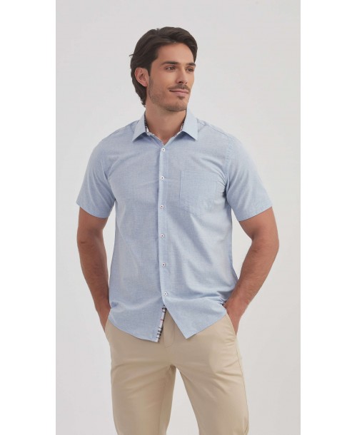 1506368-04 Chemisette carreaux tartan - Ciel