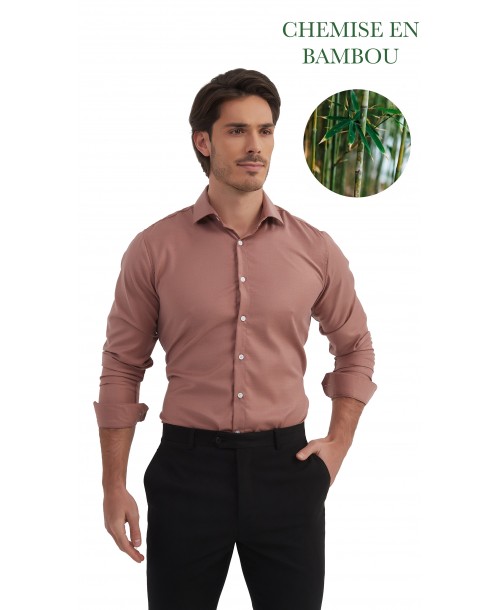 BAM-3390-7 Chemise en bambou - Terracotta