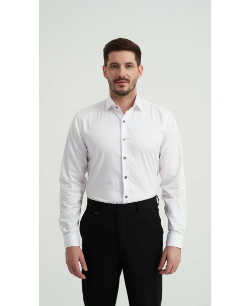 LYO-0421-1 Chemise en lyocell - Blanc