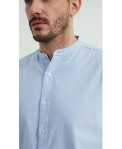 M2501-5 Chemise en oxford - Bleu