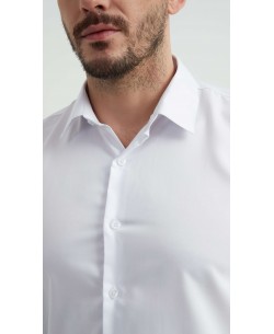 MOD-3308-1 Chemise en modal - Blanc