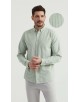 2502-5 Chemise en oxford - Vert & Blanc
