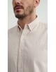 2502-6 Chemise en oxford - Beige & Blanc