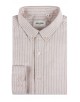 2502-6 Chemise en oxford - Beige & Blanc