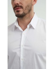 SAT-254-1 Chemise en coton compact - Blanc