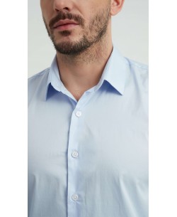 SAT-254-5 Chemise en coton compact - Ciel