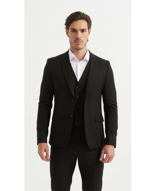 COS-H0210 Costume 3 pcs (T46 à T58) - Noir