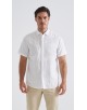 LIN-92-21 Chemisette en lin - Blanc
