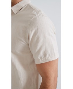 LIN-92-23 Chemisette en lin - Beige