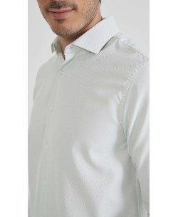 1506241-04 Cotton pique shirt comfort fit - Sage green