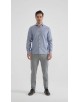 1506241-05 Chemise coton piqué à motifs coupe confort - Marine