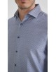 1506241-05 Chemise coton piqué à motifs coupe confort - Marine