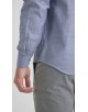 1506241-05 Chemise coton piqué à motifs coupe confort - Marine