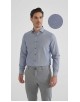1506241-05 Chemise coton piqué à motifs coupe confort - Marine