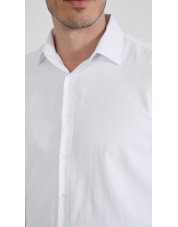 1506243-01 Chemise coton piqué coupe confort - Blanc