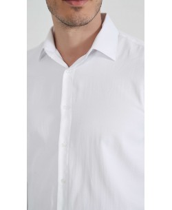1506243-01 Cotton pique shirt comfort fit - White