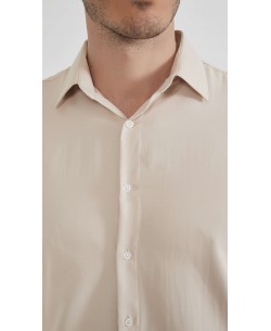 1506243-03 Cotton pique shirt comfort fit - Champagne