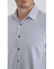 1506243-04 Chemise coton piqué coupe confort - Bleu