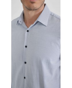 1506243-04 Cotton pique shirt comfort fit - Blue