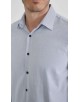 1506243-04 Chemise coton piqué coupe confort - Bleu