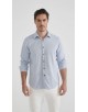 1506243-04 Chemise coton piqué coupe confort - Bleu