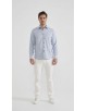 1506243-04 Chemise coton piqué coupe confort - Bleu