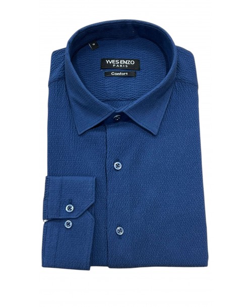 GOF-600-04 Chemise en gaze de coton - Marine
