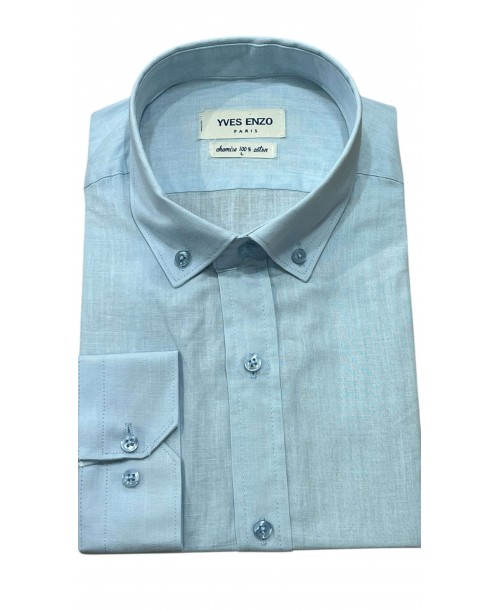 V014-02 Chemise en voile de coton - Ciel