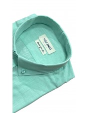 V014-04 Chemise en voile de coton - Vert doux
