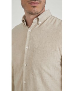 LIN-L057-01 Chemise lin - Beige