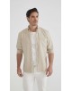 LIN-L057-01 Chemise lin - Beige