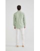 LIN-L057-02 Chemise lin - Vert