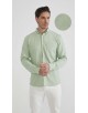 LIN-L057-02 Chemise lin - Vert