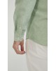 LIN-L057-02 Chemise lin - Vert
