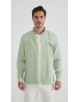 LIN-L057-02 Chemise lin - Vert